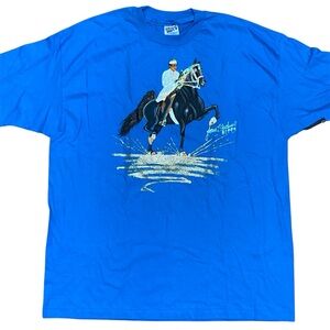 Vintage Hand Painted Originals Joan Studwell Handpainted Tee Tshirt